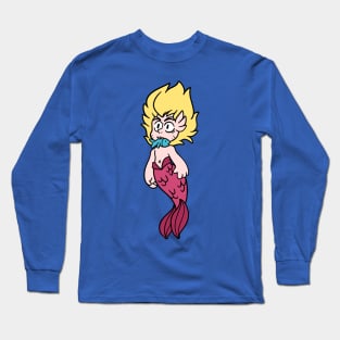 Merman with Fish Long Sleeve T-Shirt